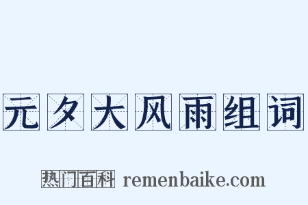 元夕大风雨组词是什么意思的图片